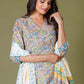 Sunlit Blossom Handblock Cotton Suit Set