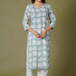 Verdant Classic Handblock Floral Cotton Suit Set