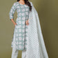 Verdant Classic Handblock Floral Cotton Suit Set