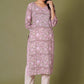 Blush Aura Handblock Floral Cotton Suit Set