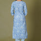 Blue Symphony Handblock Print Cotton Suit Set