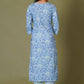Blue Symphony Handblock Print Cotton Suit Set