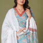 Azure Floral Block Print Cotton Suit Set