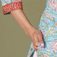 Azure Floral Block Print Cotton Suit Set