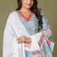 Azure Floral Block Print Cotton Suit Set - Himdim Wear