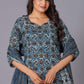 Azure Geometric Bloom Cotton Suit Set - Himdim Wear