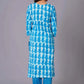 Azure Tie-Dye Pure Cotton Suit Set - Himdim Wear