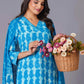 Azure Tie-Dye Pure Cotton Suit Set - Himdim Wear