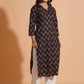 Black Elegance V-Neck Kurta - Himdim Wear