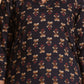 Black Elegance V-Neck Kurta - Himdim Wear