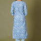Blue Symphony Handblock Print Cotton Suit Set - Himdim Wear