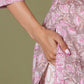 Blush Aura Handblock Floral Cotton Suit Set - Himdim Wear