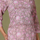Blush Aura Handblock Floral Cotton Suit Set - Himdim Wear