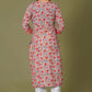 Crimson Bloom Handblock Cotton Suit Set - Himdim Wear