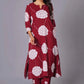 Crimson Blossom A-Line Oversized Floral Cotton Kurta Set - Himdim Wear