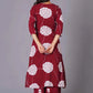 Crimson Blossom A-Line Oversized Floral Cotton Kurta Set - Himdim Wear