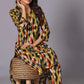 Geometric Flair Multi-Color Rayon Suit Set - Himdim Wear