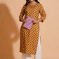 Golden Mustard Floral Kurta - Himdim Wear