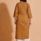 Golden Mustard Floral Kurta - Himdim Wear