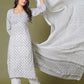 Grey Floral Handblock Printed Straight Kurta for Women – Soft Cotton Ethnic Wear - Himdim Wear