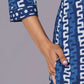 Indigo Maze Handblock Cotton Suit Set - Himdim Wear