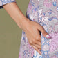Lilac Mist Floral Handblock Cotton Suit Set - Himdim Wear