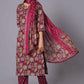 Maroon Finesse Handblock Cotton Kurta Set - Himdim Wear