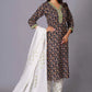 Midnight Paisley Handblock Cotton Suit Set - Himdim Wear