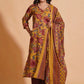 Mustard Maroon Heritage A-Line Suit Set - Himdim Wear