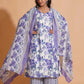 Opulent Lavender A-Line Floral Suit Set - Himdim Wear
