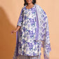Opulent Lavender A-Line Floral Suit Set - Himdim Wear