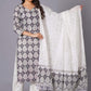 Ornate Paisley Handblock Cotton Suit Set - Himdim Wear