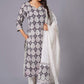 Ornate Paisley Handblock Cotton Suit Set - Himdim Wear