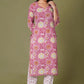 Rosy Radiance Handblock Cotton Suit Set - Himdim Wear