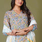 Sunlit Blossom Handblock Cotton Suit Set - Himdim Wear