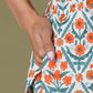 Tangerine Mosaic Handblock Cotton Suit Set - Himdim Wear