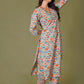 Tangerine Mosaic Handblock Cotton Suit Set - Himdim Wear