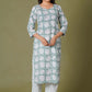 Verdant Classic Handblock Floral Cotton Suit Set - Himdim Wear