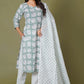 Verdant Classic Handblock Floral Cotton Suit Set - Himdim Wear