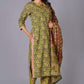 Verdant Paisley Heritage Print Kurta Set - Himdim Wear