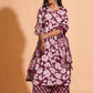Women's Majestic Maroon A-Line Floral Suit Set - Himdim Wear